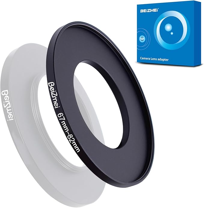 67mm to 82mm Camera Filters Ring,Filters Ring Compatiable All Brands Ø67mm Lens to Ø82mm Camera Accessory.Made of CNC.
