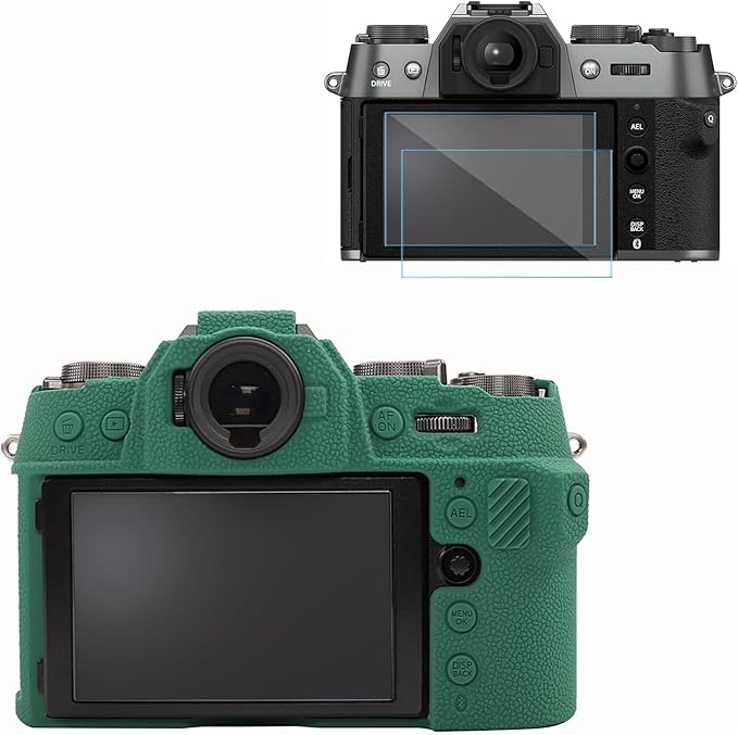 Frevyve Case for Fujifilm X-T50 Body Camera, Skin, Anti-Scratch, Lightweight Sleeve, Fuji XT50 Soft Silicone Rubber Protective Cover for Fujifilm XT50 Camera Accessories (Dark-Green)