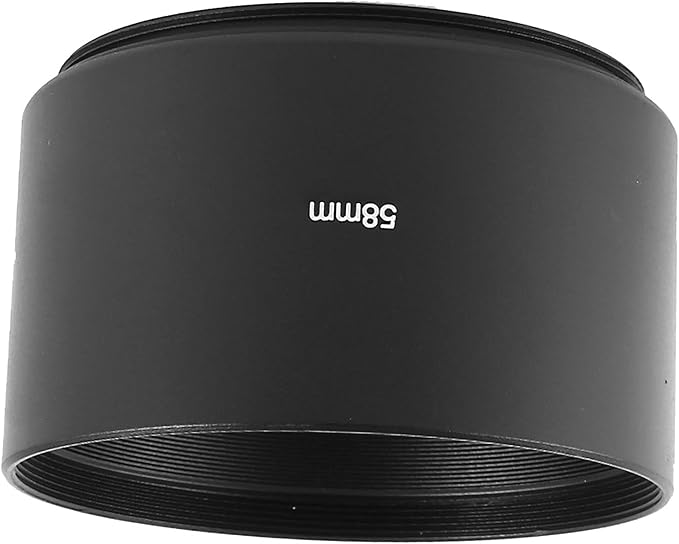 uxcell 58mm Telephoto Lens Hood, Metal Screw-in Lens Universal Hood Anti-Glare for Nikon Sony Pentax Olympus Fuji Sumsung Leica Camera, Black
