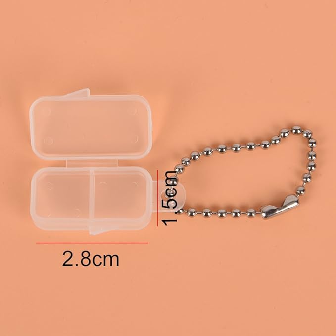 （2pcs/lot） Hearing Aid Battery Caddy - Plastic Button Cell Holder Storage Case with Key Chain