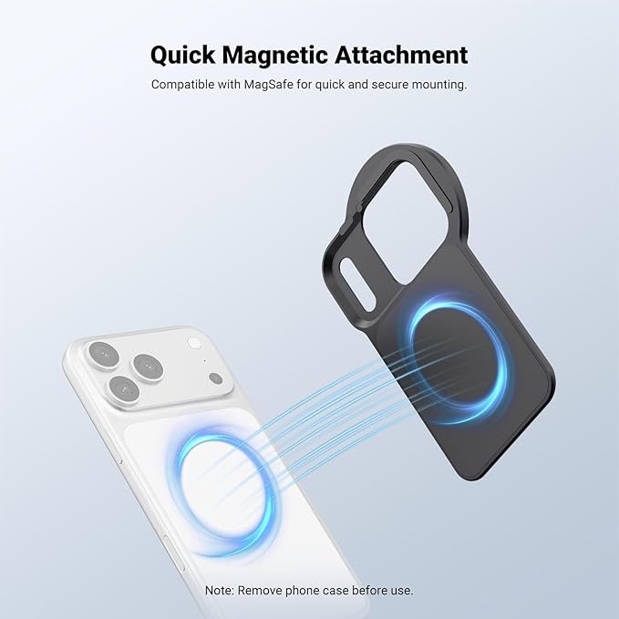 NEEWER 6.9" Magnetic Phone Lens Filter Mount Adapter Backplate Accessories & 67mm CPL Filter Circular Polarizing Polarizer Compatible with MagSafe iPhone 12/13/14/15/16/17 Pro Max & 14/15/16 Plus
