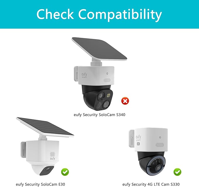 Koroao Rain Shade Cover Compatible with eufy Security SoloCam E30/E42 Solar Camera/eufy Security 4G LTE Cam S330 Camera,for Eufy Outdoor Security Cameras Protective Cover Accessories（1pack,White）