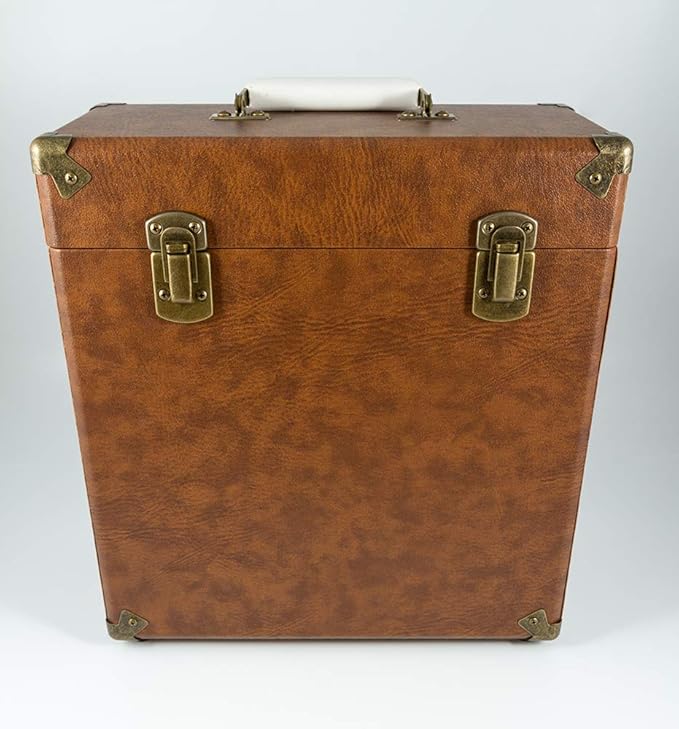 GPO Portable Retro Style Carry Case for LPs, Albums and 12Inch Vinyl Records (Holds 30 Albums)