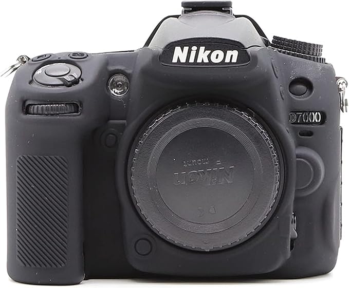 Professional Secure Silicone Camera Cases Bag Housing Rubber Body Skin for Nikon D7000 Digital SLR Camera Protective Case (Black)