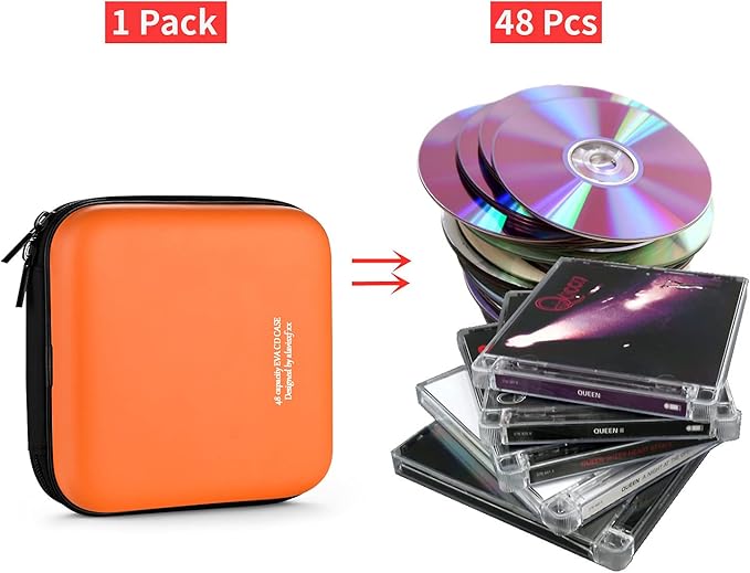 DVD Case, EVA CD Case Holder Storage Organizer Portable Protective DVD Wallet Holder for Car