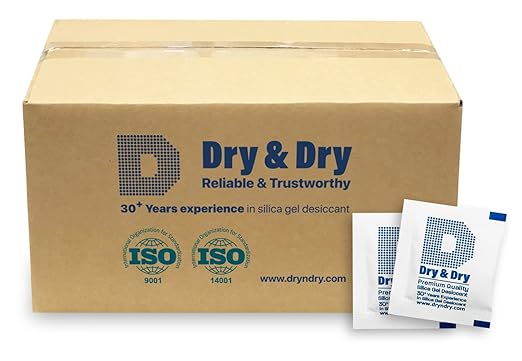 Dry & Dry 3 Gram [5000 Packets] Silica Gel Packets Silica Gel Desiccants, Silica Gel Packs - Rechargeable (Food Safe) Silica Gel Packets, Silica Packets