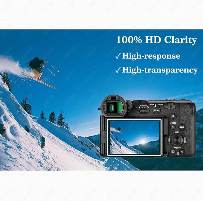 Screen Protector for Sony FX2 Camera & Hot Shoe Cover [3+2 Pack], 0.3mm 9H Hardness Tempered Glass Anti-Scrach Anti-Fingerprint Anti-Bubble