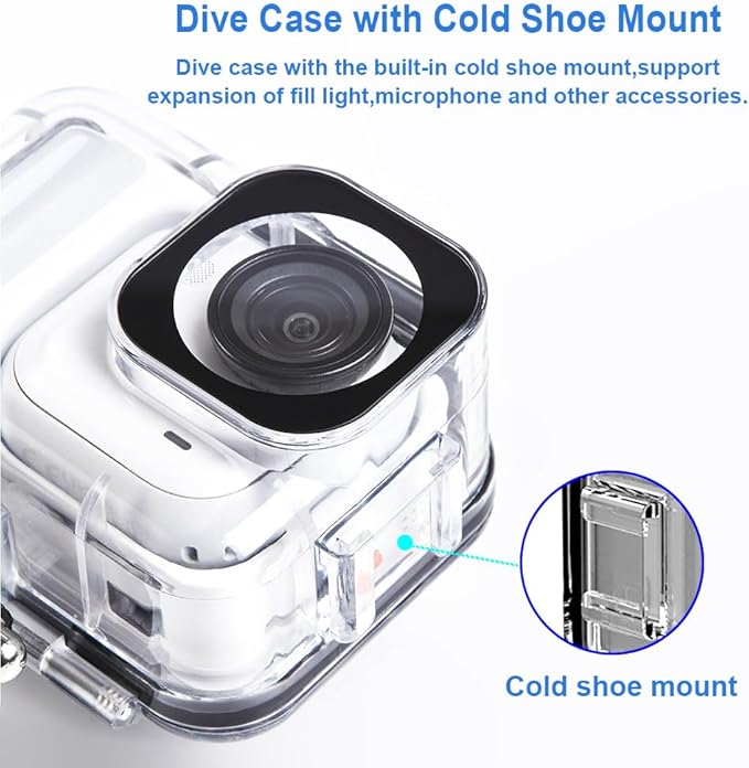 KETOPKIN Dive Case for Insta360 GO Ultra Camera,60M/196FT Underwater Diving Housing Waterproof Protection Shell with Bracket for Insta 360 GO Ultra Accessories