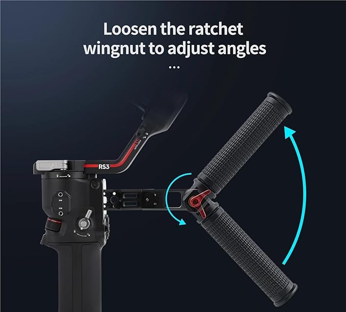 Compatible for Adjustable Angle Handgrip, Aluminum Alloy Stabilizer Handle for Camera Gimbal Support with Mounting Screw