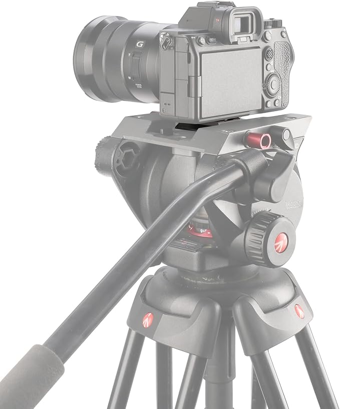 FocusFoto 3-in-1 Upper Quick Release Base plate for DJI Ronin RS2 RSC2 RS 3 Mini RS3 Pro RS 4 Pro Gimbal Stabilizer, for Manfrotto 501PL Head Quick Release Plate, for Arca Swiss Camera Tripod Ballhead