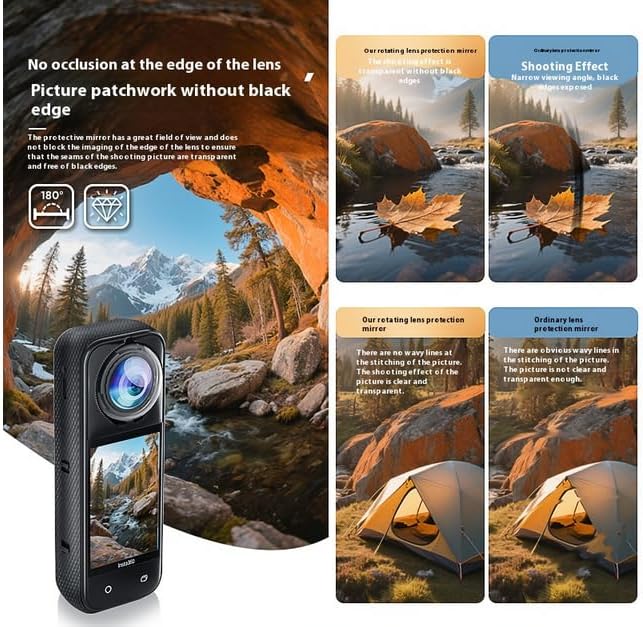 Coyktonty Lens Guard/Lens Protective Cover for Insta360 X5, 9H hardness High transmittance,Waterproof Dustproof (Optical Glass)