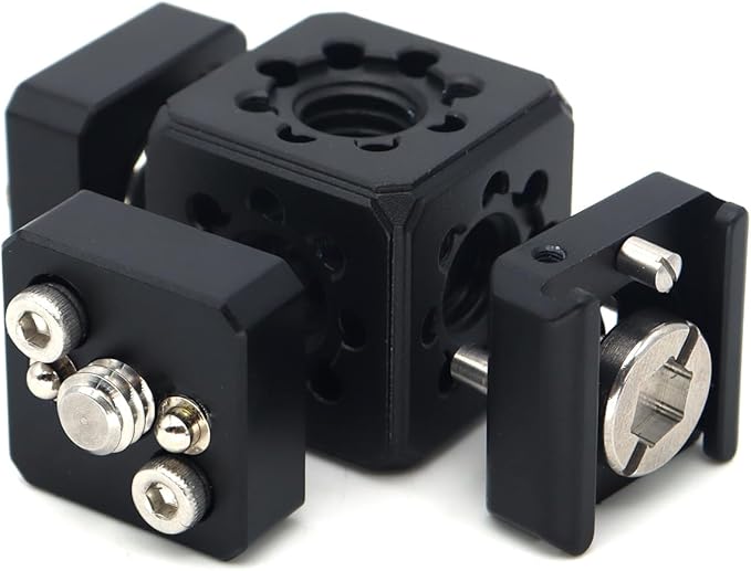 SZJELEN Camera Mount Extension Bracket with Cold Shoe Mounts for Camera Cage Tripod Magic Arm Microphone LED Video Light,Shoe Mount Holder with 1/4'' 3/8'' Arri Thread and Arri-locating Hole