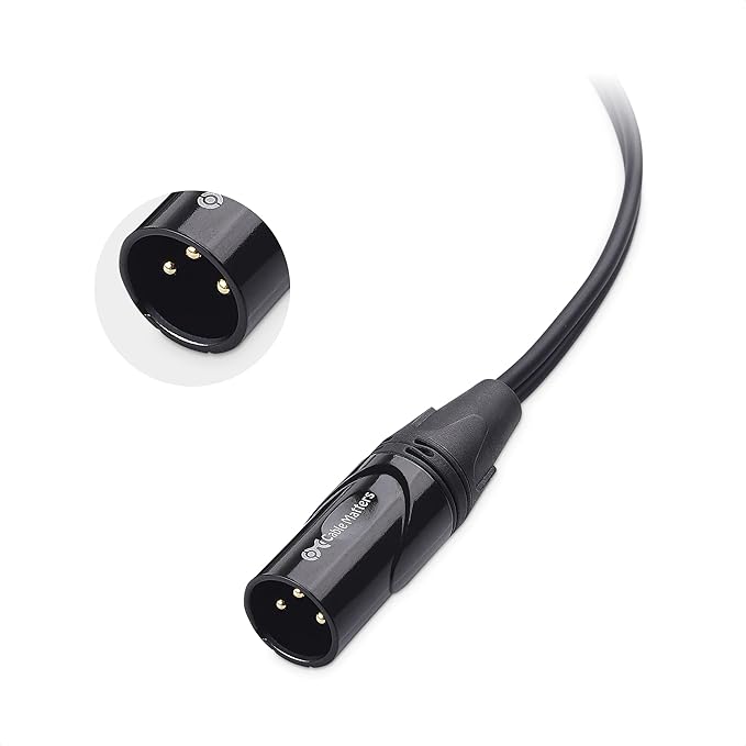 Cable Matters Dual RCA to XLR Stereo Audio Splitter Cable 6 ft / 1.8m (XLR to Dual RCA Splitter Adapter) in Black