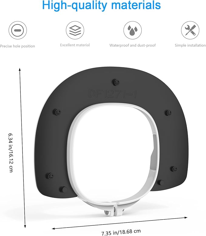 Koroao Outdoor Sunshade Shield Cover Compatible with eufy Security Camera Floodlight E340 Camera,ABS Material Weather-Resistant Rain-Proof, Anti-Snow Protection