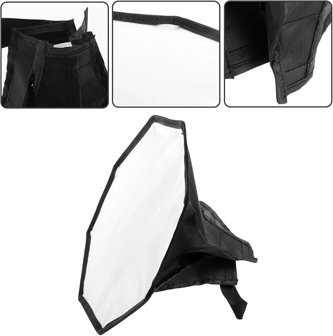 VERDANVERSE Camera Flash Softbox Diffuser Lighting Cover Photography Speedlight Reflector Diffuser Portable for Video Recording and Studio Lighting