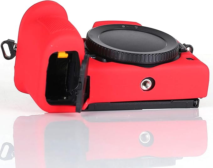 Professional Secure Silicone Camera Case Cover Housing Body Skin for Nikon Z50 Z 50 Mirrorless Digital Camera (Red)
