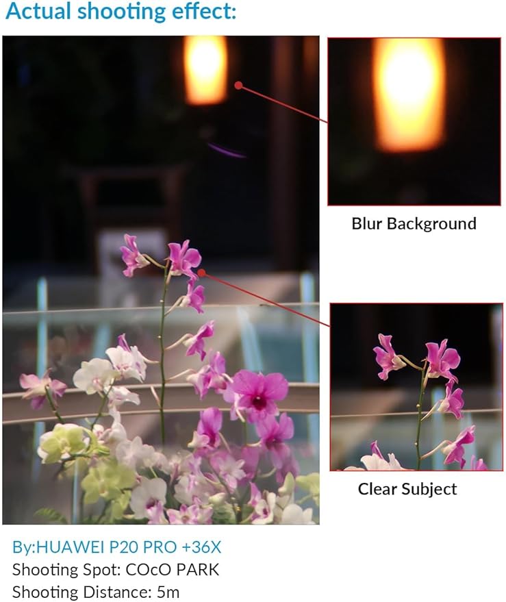 36X Telephoto Lens, Evil Eye High Power HD Telephoto Phone Lens with Tripod for Android & iPhone, Samsung and Most Smartphone