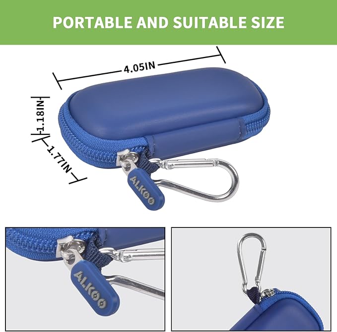 USB Flash Drive Case, SD Card Holder Compatible with Thumb Drive, Memory Cards, SDXC SDHC Storage Bag, Electronic Accessories Organizer for SanDisk for Samsung for Inland (Blue)
