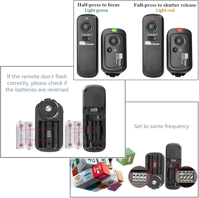 Pixel RW221-DC0 Camera Remote Shutter Release Wireless Radio Control Compatible with Nikon Z8 Z9 D3 D4 D5 D6 D800 D850 D810 D700 D500 D300 D200 F100 F90 F6 F5 D1X D2H Replaces MC-30A MC-36A