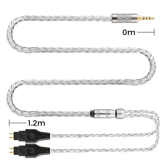Replacement Cable for SENNHEISER Headphones HD650 HD600 HD580 HD535 HD545 HD565 HD265 with 2.5mm Plug (1.2m, 2.5mm 4poles)