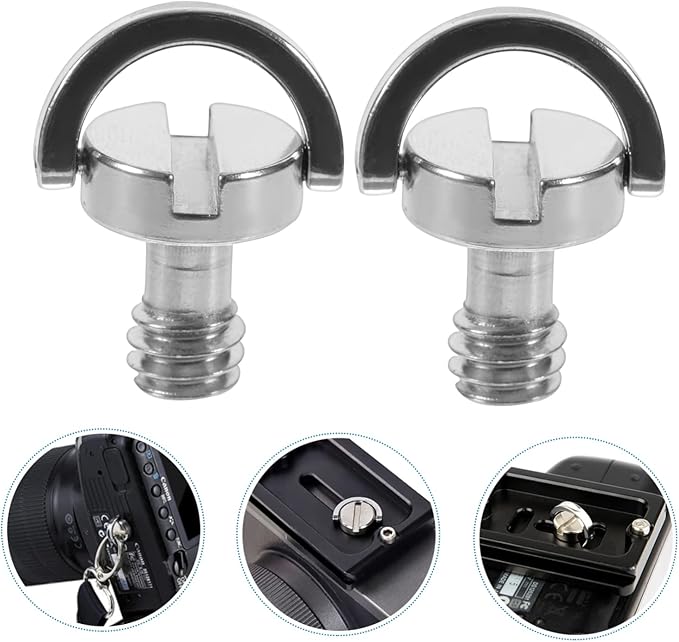 Gadpiparty 5pcs Camera Mounting Screws d Ring Screw for Tripod Mount Quick Release Plate Clamp Compatible Qr Plate