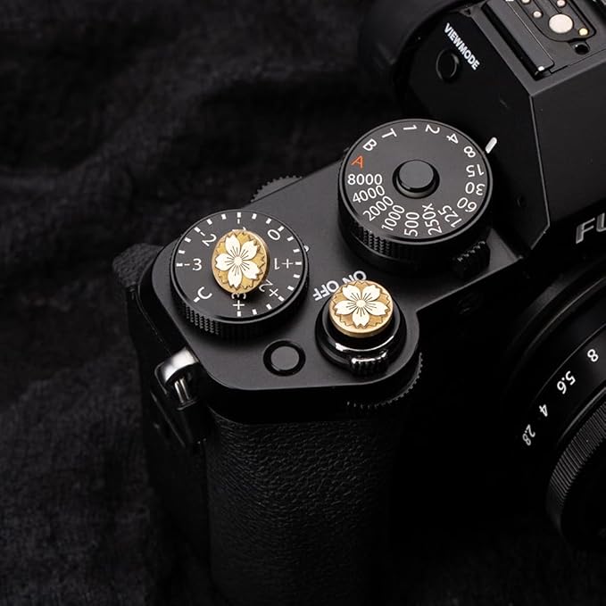 DBZZ Camera Shutter Button for Fuji X-T5 X-T3ii X-T200 X-T4 (2 Brass)