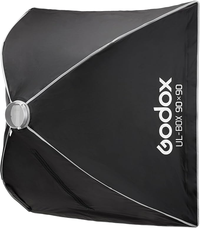 Godox 35”x35” Square Softbox with Bowens Mount, UL-BOX-90 35”/90cm Folding Quick Release Softbox Foldable Soft Box with Grid, Diffuser for Godox/SMALLRIG/Neewer/Aputure