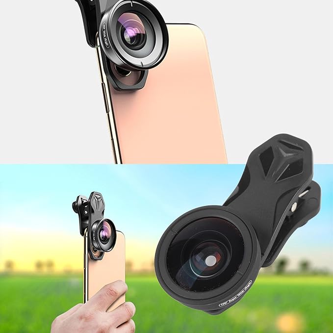 PUSOKEI 170 Ultra Wide Angle Lens for Phone, Clip - On Macro Photography Lens with Aluminum Alloy Housing, for Stunning Close - up Photos and Vlogging