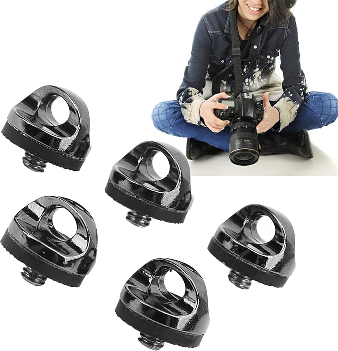 D Ring Camera Screws, 5pcs UNC 1/4 20 Thread Camera Neck Strap Screw Holder Quick Release Plate Mounting Screw 20mm Head Diameter