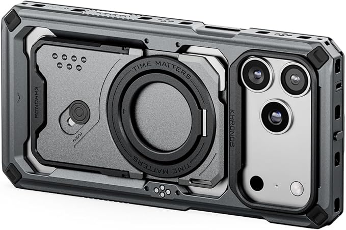 Tilta Khronos Case Compatible with iPhone 17 Pro Max - Space Gray | Snap in Design | Locking Clamp for Secure Mounting | Passthrough Power | Works with Focus Handles, Cooling Modules, Filters