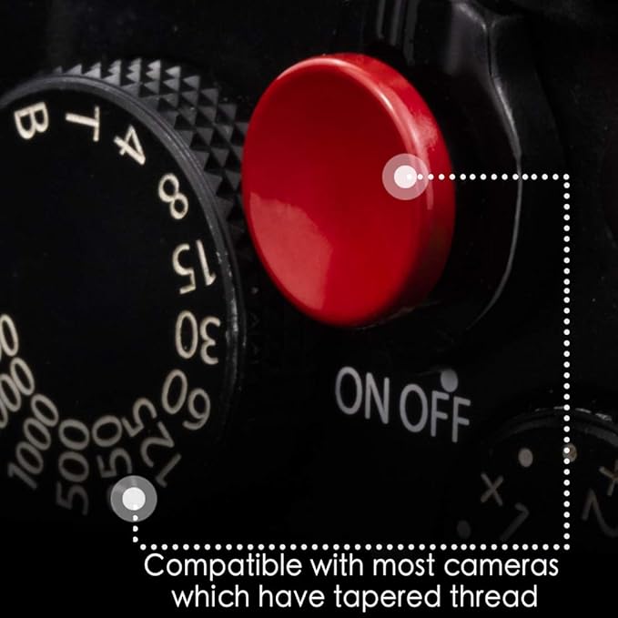 Soft Shutter Release Button (2 Pack/Red) High-end Concave Camera Shutter Button