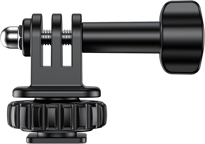 VRIG Hot Shoe Mount Adapter for GoPro Hero 13/12/11/10/9/8/7/6/5, DJI Osmo Action 6/5 Pro/ 4, AKASO Brave 8/7/6 Applicable for Tripod Selfie Stick Monopod and DSLR Camera