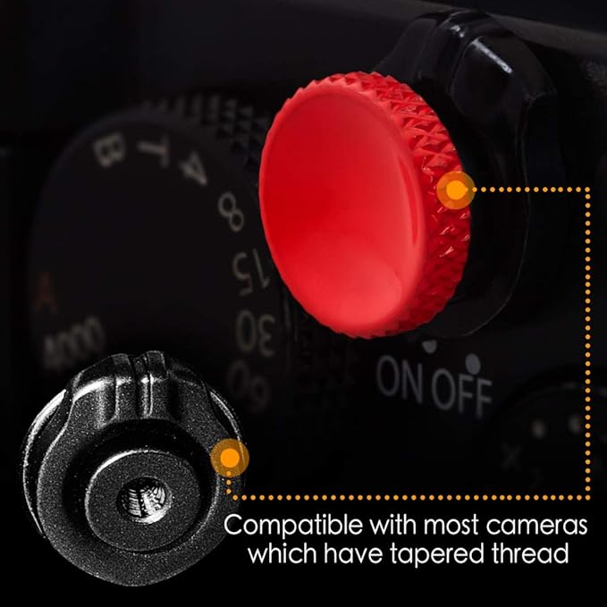 Fuji Shutter Release Button Accessories: Fujifilm Camera Soft Shutter Button - Red Shutter Button for Canon Nikon Leica Film X100V X100F Xt5 Xt4 Xt3 Xt2 Xt30 Xt20 Xt10 Xpro3 Xpro2 Xpro1