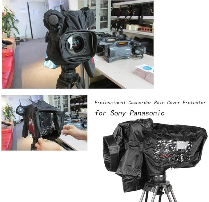 Runshuangyu Professional Waterproof Camcorder Rain Cover Protector for Sony HVR-HD1000C MC1500C MC2500C, EX330 350 600P 650P Panasonic MD10000 MD9000 DVC63 MDH1GK HMC73, AJ-HPX3100MC, AG-HPX610MCF PMW