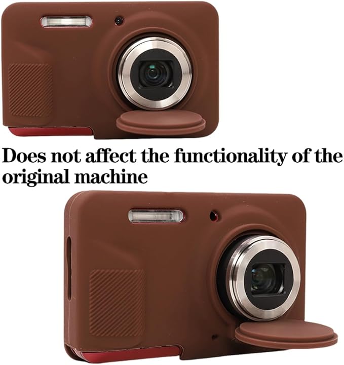 AEXUTDA Case Compatible for Kodak FZ55 Camera, Lightweight FZ55 Body Skin, Soft Silicone Scratch Resistant Ultra-Thin Protective case FZ55,Coffee Color