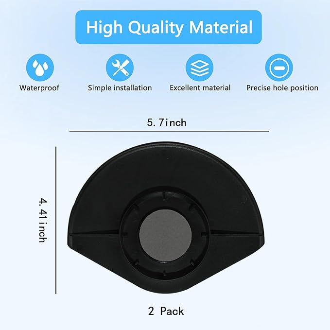 2PCS Sun Rain Shade Camera Cover Compatible with Ring Outdoor Cam Plus, Rain Shade Cover, Camera Shield for Resistant UV, Weatherproof, Snowproof, Easy to Install (Black)