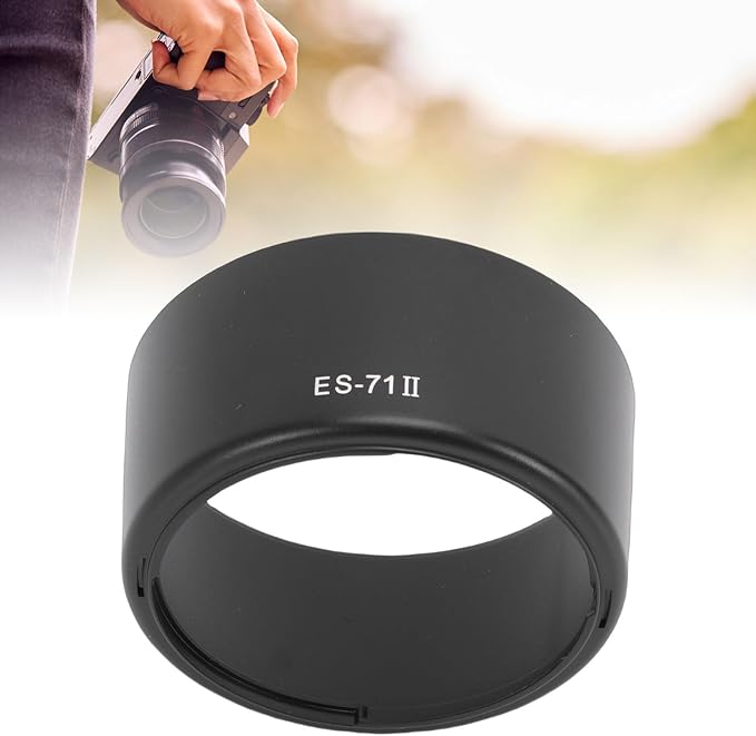 Yunseity Lens Hood for EF 50mm f1.4 USM ES-71II Black ABS Bayonet Mount Shade Compatible with 58mm Filter Protector for 50mm f1.4 Lens