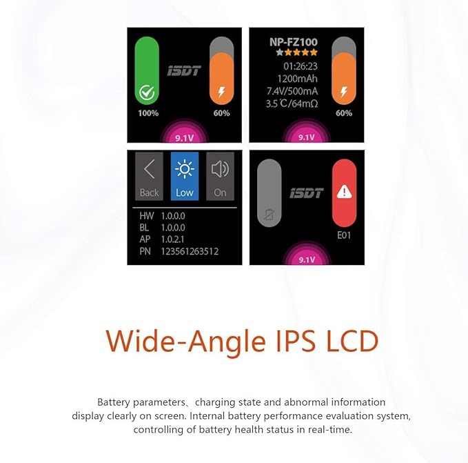 ISDT NP2 NP-FZ100 NP-FW50 NP-BX1 Battery Charger Max 25W Type-C Input, 90 Mins Full Charge for Sony A9 A7III A7RIII / Various Cameras Batteries Cyber-Shot DSC-RX100/RX100 V,HDR-CX405