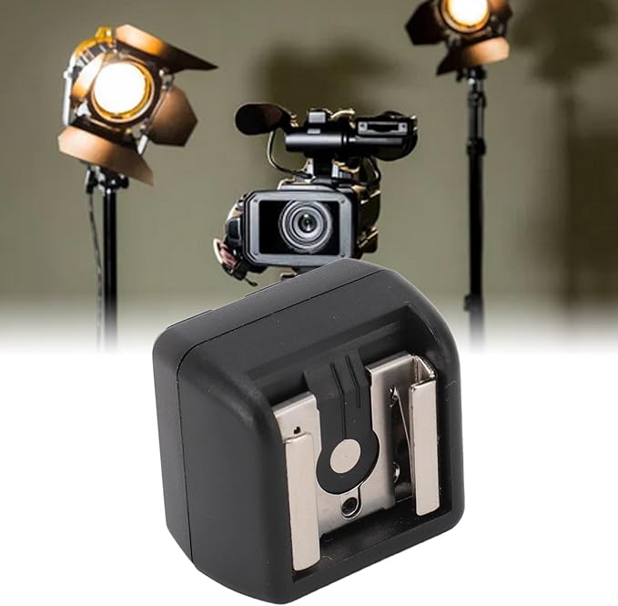 Hot Shoe Adapter with Extra PC Sync Connection Port,Flash Hot Shoe Adapter with PC Port for Photography Accessory Suitable for Camera Flash Microphone Studio Light