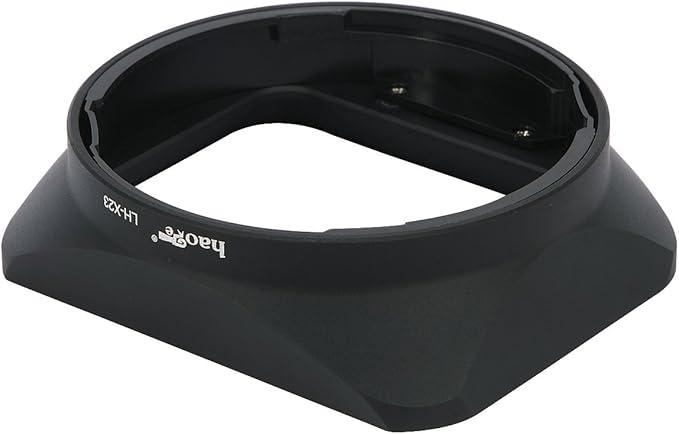 Haoge Bayonet Square Metal Lens Hood with Cap for Fujifilm Fuji Fujinon XF 23mm F1.4 R, XF 56mm F1.2 R, XF 56mm F1.2 R APD on X-Pro2 X-Pro1 X-T2 X-T1 X-T20 X-T10 X-E2S X-A5 X-A20 X-E3 X-H1 as LH-XF23