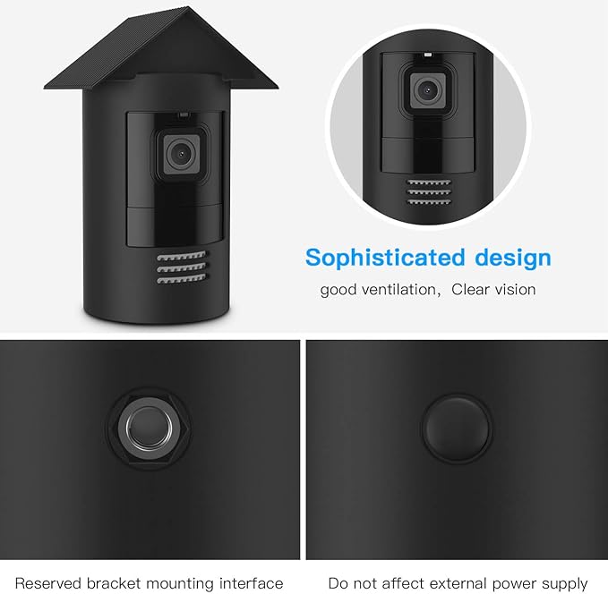 HOLACA Water-Proof Silicone Cover Protective Case for Stick Up Cam Battery HD Security Camera(3rd Generation) - Anti-Scratch Protective Cover for Full Protection (Black)