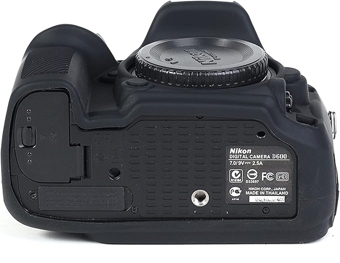 Professional Secure Silicone Camera Cases Bag Housing Rubber Body Skin for Nikon D610 D600 DSLR Camera Protective Case(Black)
