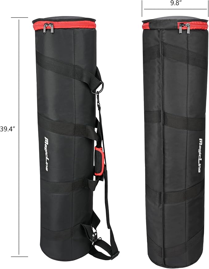 MagicLine Tripod Case, 31.5x7 in Heavy Duty Tripod Bag with Shoulder Strap and Handle, All Padded Carrying Case with 4 Inner Compartments for Speaker Stand, Monopod,Light Stands