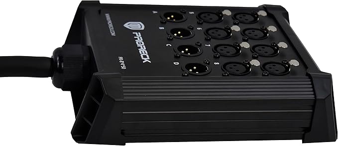 PRORECK 8-Channel Low Profile XLR Send Circuit Board Snake Cables, XLR Splitter Cable for Live, Recording, Stage, Studio, 50 Feet Long