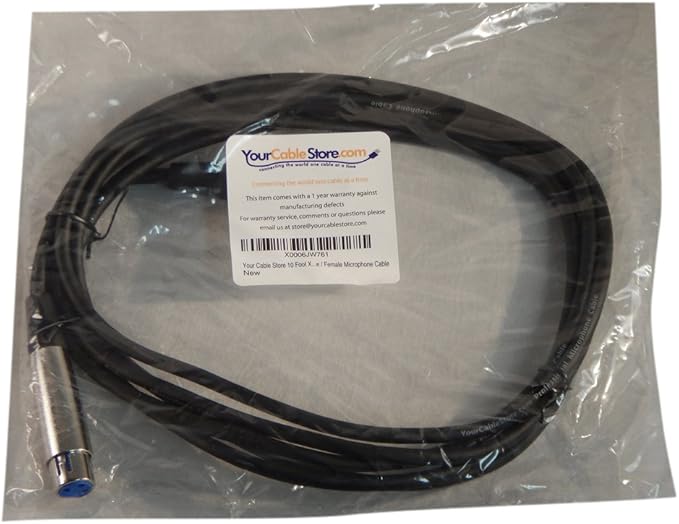 Your Cable Store 10 Foot XLR 3 Pin Male/Female Microphone Cable