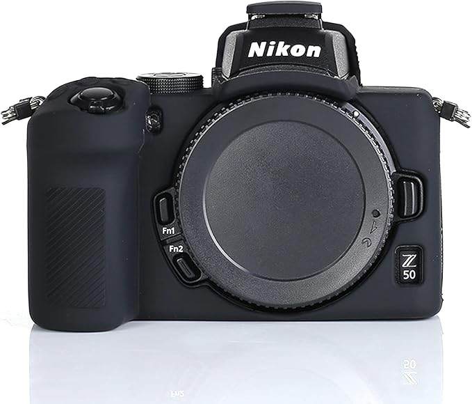 Professional Secure Silicone Camera Case Cover Housing Body Skin for Nikon Z50 Z 50 Mirrorless Digital Camera (Black)
