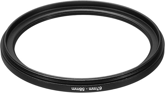PATIKIL 67mm-58mm Metal Step Down Ring, Camera Lens Filter Adapter Ring Aluminum Filter Adapter Ring for Camera Lenses Hood, Black