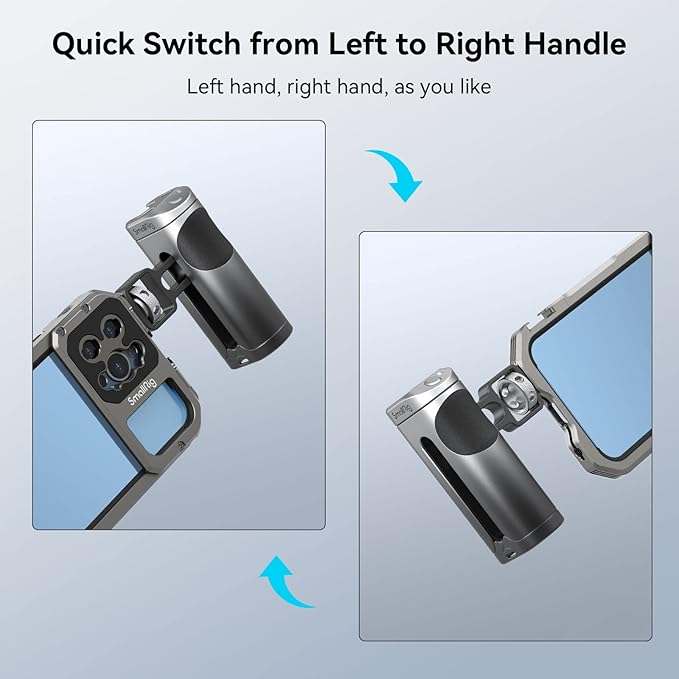 SmallRig Side Handle Grip for Smartphone Cage Video Rig, Remote Trigger Aluminum Phone Cage Handle with Wireless Remote Control Button - 3838