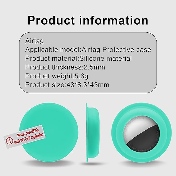 Aimtel Case for Apple AirTag Sticker (Fits 1st/2nd Generation), 4 Pack Air Tags Removable Adhesive Mount, Protective Silicone Holder for Tv Remote, Luggage, Laptop, Headphones, Camera, iPad