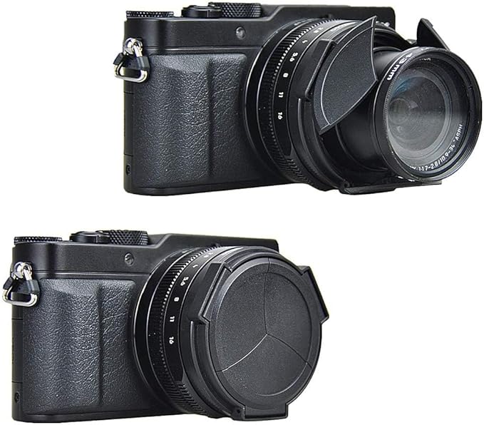 Auto Open and Close Lens Cap Protector for Leica D-LUX 8 D-LUX (Typ 109) D-LUX 7 Panasonic Lumix LX100 II (DC-LX100M2) DMC-LX100 Replaces DMW-LFAC1 Automatic Lens Cap, Fits Filter Thickness Below 8mm